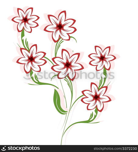 Illustration of beautiful flowers. Vector