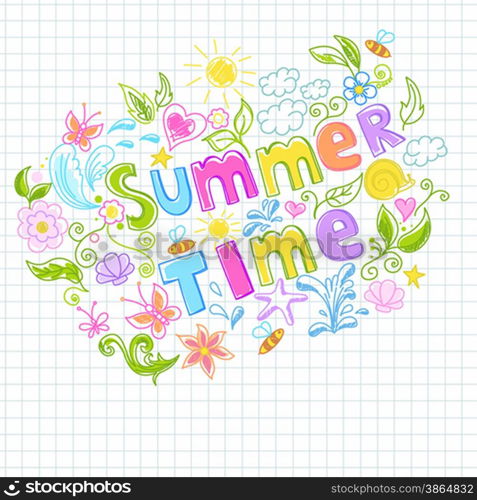 Illustration of beautiful summer design