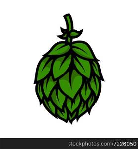illustration of beer hop in engraving style. Design element for poster, label, sign, emblem, menu. Vector illustration