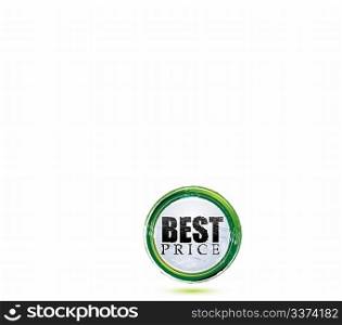 illustration of best price tag on white background
