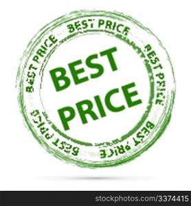 illustration of best price tag on white background