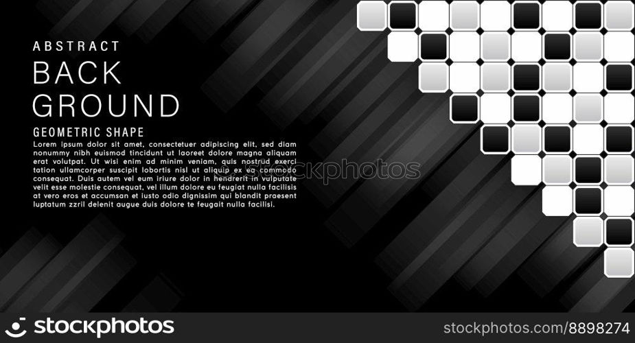 illustration of black and white abstract backgrounds for Presentations and decks business or corporate, Advertising, ads, book covers, marketing materials, Digital interfaces, Social media and prints