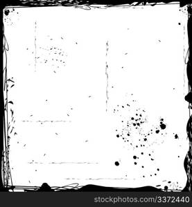Illustration of black grunge frame. Vector