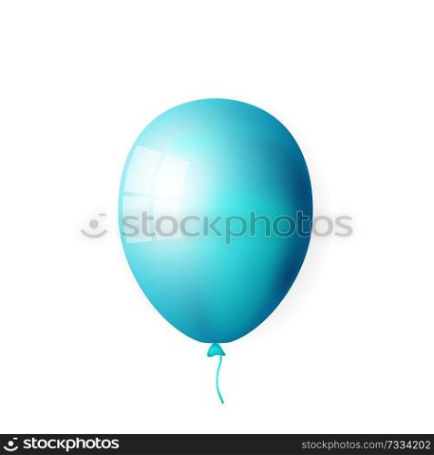illustration of blue shiny balloon