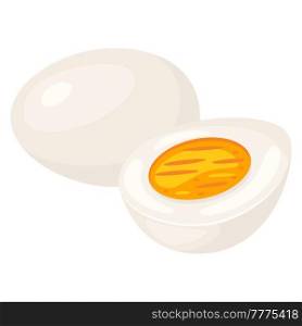 Illustration of boiled egg cut. Image for gastronomy, food and agricultural industries.. Illustration of boiled egg cut. Image for food and agricultural industries.