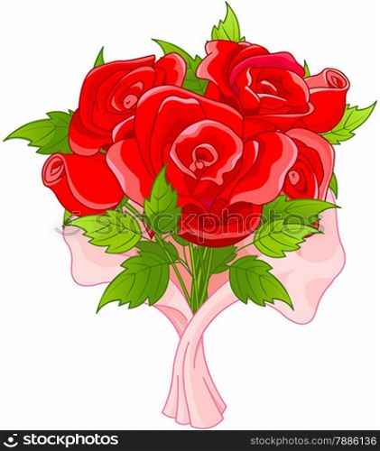 Illustration of bouquet of roses
