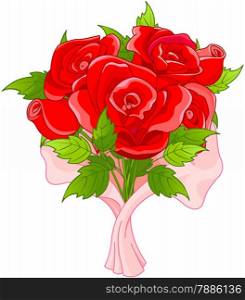 Illustration of bouquet of roses