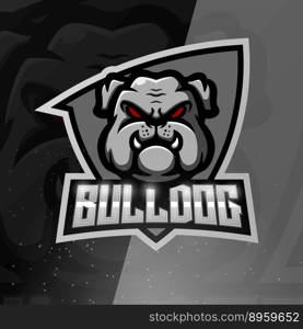 Illustration of Bulldog mascot esport logo design