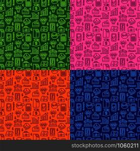 illustration of business and finance seamless patterns. finance seamless patterns