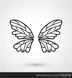 illustration of butterfly icon vector