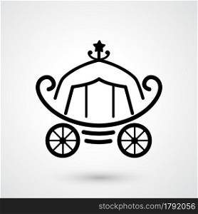 illustration of carriage icon vector