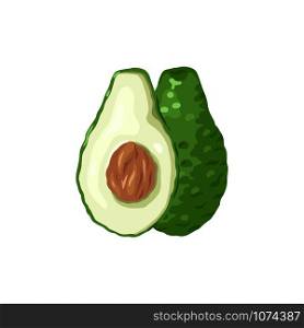 Illustration of cartoon avocados. Various elements of avocado slices with pits. Front view. Keto diet. Ingredients for Guacamole. Vector element for menus, articles, cards and your design.. Illustration of cartoon avocados. Various elements of avocado slices with pits. Front view. Keto diet. Ingredients for Guacamole. Vector element