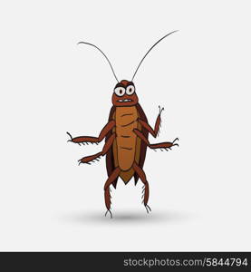 illustration of cartoon cockroach
