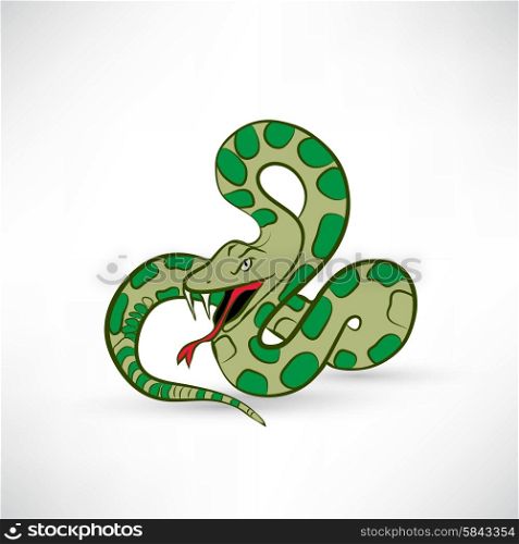Illustration of Cartoon Snake