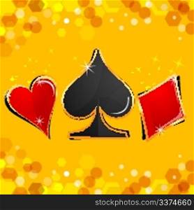 illustration of casino cards on abstract background