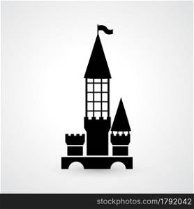 illustration of castle icon vector