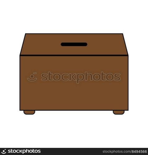 illustration of charity box icon vector design