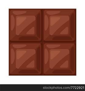 Illustration of chocolate tile. Food item for bars, restaurants and shops. Icon or promotional image.. Illustration of chocolate tile. Food item for bars, restaurants and shops.