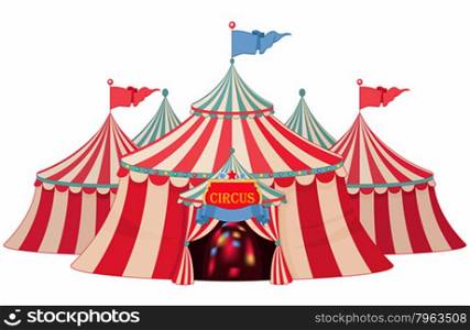 Illustration of circus marquee