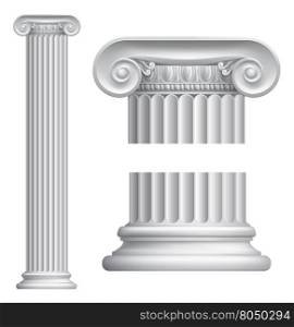 Illustration of classical Greek or Roman Ionic column