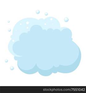 Illustration of cloud of foam or dust. Housekeeping cleaning item for service, design and advertising.. Illustration of cloud of foam or dust.