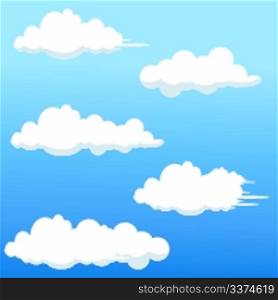 illustration of cloud shapes on abstract background