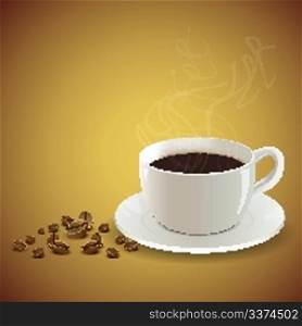 illustration of coffee on abstract background