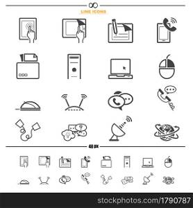 illustration of communication icons vector