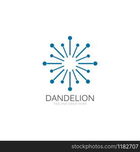 Illustration of concept dandelion. Vector logo