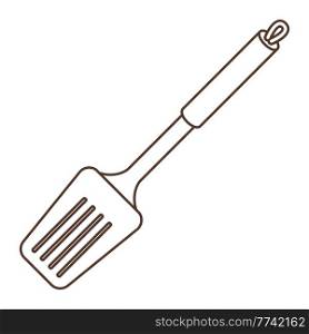 Illustration of cooking spatula. Stylized kitchen and restaurant utensil item.. Illustration of cooking spatula. Stylized kitchen and restaurant utensil.