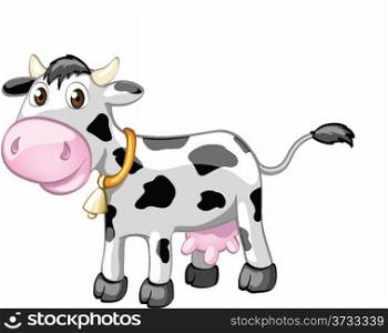illustration of cow in a white background