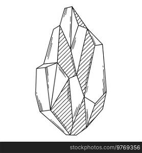 Illustration of crystal or crystalline mineral. Jewelry precious or semiprecious gem stone.. Illustration of crystal or mineral. Jewelry precious or semiprecious gem stone.