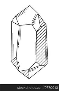 Illustration of crystal or crystalline mineral. Jewelry precious or semiprecious gem stone.. Illustration of crystal or mineral. Jewelry precious or semiprecious gem stone.