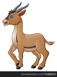 Illustration of Cute antelope cartoon