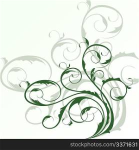 Illustration of cute floral background and design elements - vector