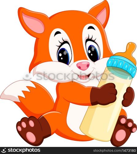 illustration of Cute fox cartoon