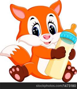illustration of Cute fox cartoon