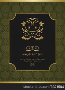 Illustration of cute frame with floral texture - vector