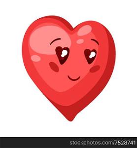 Illustration of cute heart. Celebrating Valentine Day. Symbol of lovers.. Illustration of cute heart. Celebrating Valentine Day.
