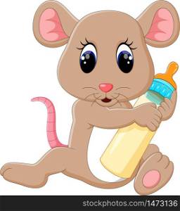 illustration of Cute mouse cartoon