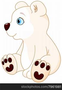 Illustration of cute polar bear