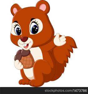 illustration of Cute squirrel cartoon
