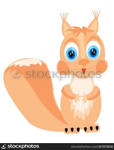 Illustration of cute Squirrel raising his hands