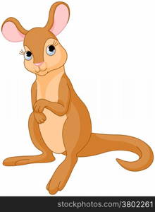 Illustration of cute Young Kangaroo