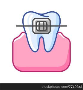 Illustration of dental braces. Dentistry and health care icon. Stomatology and medical item.. Illustration of dental braces. Dentistry and health care icon. Stomatology medical item.
