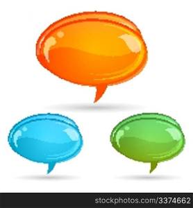 illustration of dialogue bubbles on white background