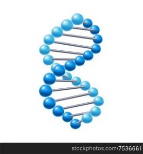Illustration of DNA molecules structure. Molecular genetics.. Illustration of DNA molecules structure.
