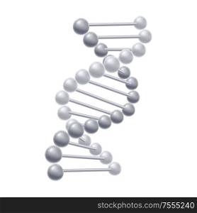 Illustration of DNA molecules structure. Molecular genetics.. Illustration of DNA molecules structure.