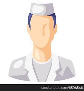 Illustration of doctor. Medical and healthcare avatar. Image for pharmacies and hospitals.. Illustration of doctor. Medical and healthcare avatar.