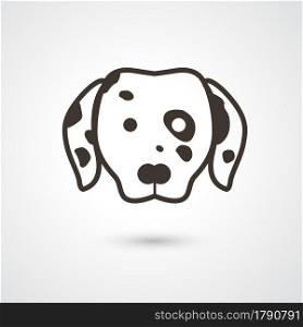 illustration of dog icon vector
